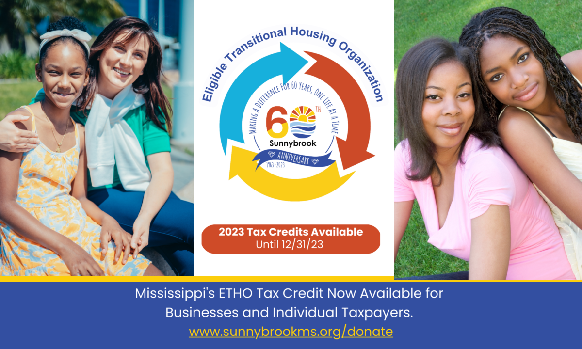 Graphic for ETHO tax credits with photos of girls and woman